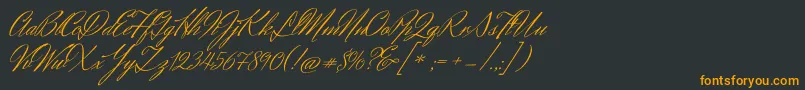 HerrvonmuellerhoffRegular Font – Orange Fonts on Black Background