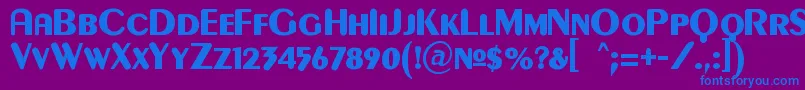Gilgonk Font – Blue Fonts on Purple Background