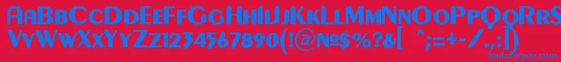 Gilgonk Font – Blue Fonts on Red Background