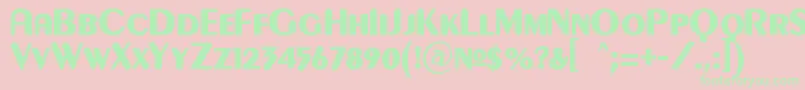 Gilgonk Font – Green Fonts on Pink Background