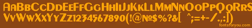 Gilgonk Font – Orange Fonts on Brown Background