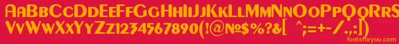 Gilgonk Font – Orange Fonts on Red Background