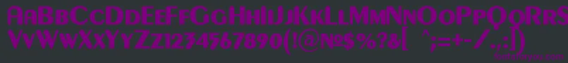 Gilgonk-fontti – violetit fontit mustalla taustalla