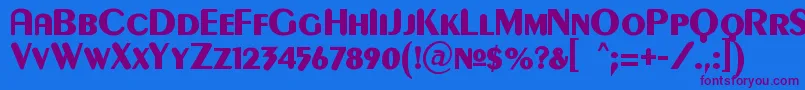 Gilgonk Font – Purple Fonts on Blue Background