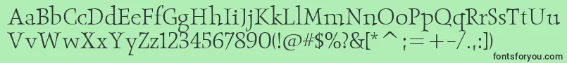 ObeliskitcTtLight Font – Black Fonts on Green Background