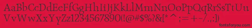 ObeliskitcTtLight Font – Black Fonts on Red Background