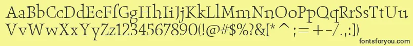 ObeliskitcTtLight Font – Black Fonts on Yellow Background