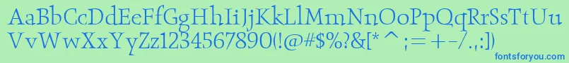 ObeliskitcTtLight Font – Blue Fonts on Green Background