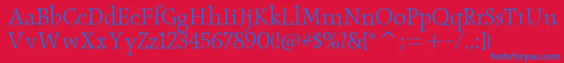 ObeliskitcTtLight Font – Blue Fonts on Red Background