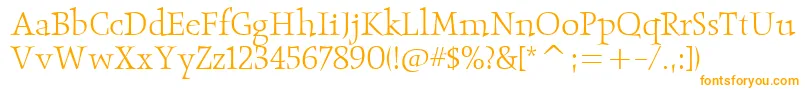 ObeliskitcTtLight Font – Orange Fonts on White Background