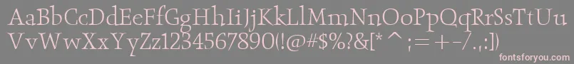 ObeliskitcTtLight Font – Pink Fonts on Gray Background