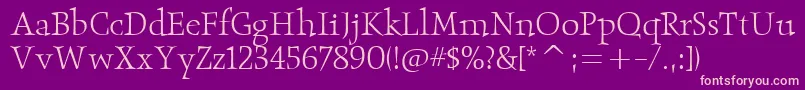 ObeliskitcTtLight Font – Pink Fonts on Purple Background