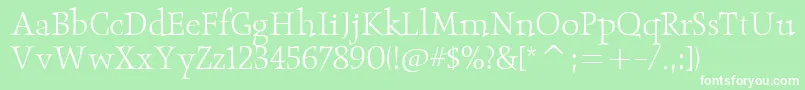 ObeliskitcTtLight Font – White Fonts on Green Background