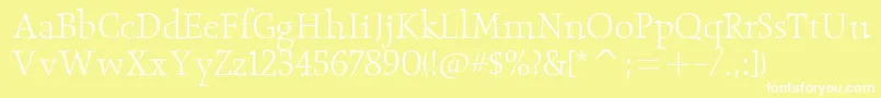 ObeliskitcTtLight Font – White Fonts on Yellow Background