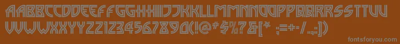 フォントMadisonsquarenf – 茶色の背景に灰色の文字
