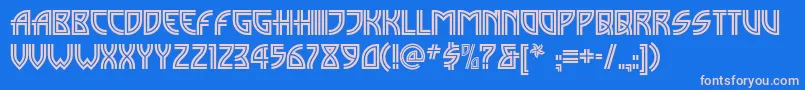 Madisonsquarenf Font – Pink Fonts on Blue Background