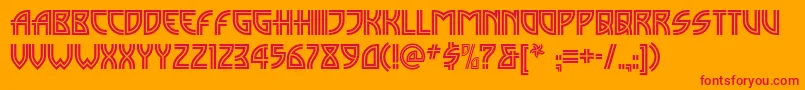 Madisonsquarenf Font – Red Fonts on Orange Background
