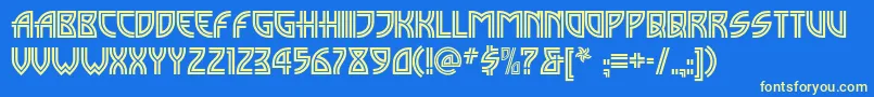Madisonsquarenf Font – Yellow Fonts on Blue Background