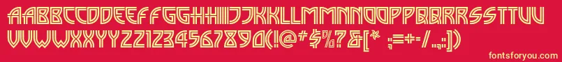 Madisonsquarenf Font – Yellow Fonts on Red Background