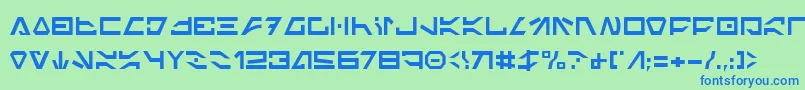 フォントImperialCode2 – 青い文字は緑の背景です。