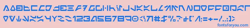 フォントImperialCode2 – ピンクの背景に青い文字