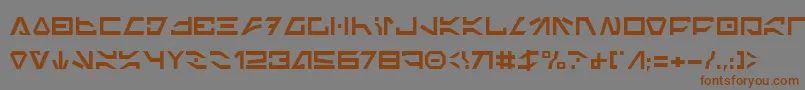 ImperialCode2-Schriftart – Braune Schriften auf grauem Hintergrund
