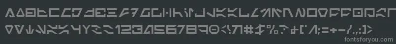 フォントImperialCode2 – 黒い背景に灰色の文字