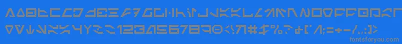 Czcionka ImperialCode2 – szare czcionki na niebieskim tle