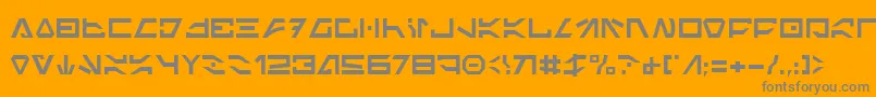 Fonte ImperialCode2 – fontes cinzas em um fundo laranja
