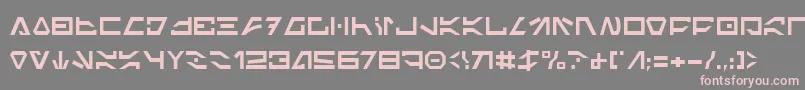 フォントImperialCode2 – 灰色の背景にピンクのフォント
