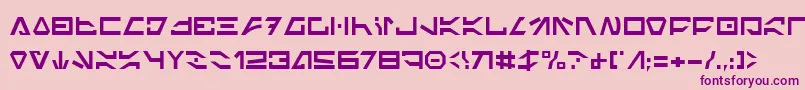 ImperialCode2-Schriftart – Violette Schriften auf rosa Hintergrund