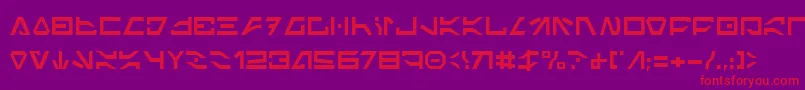 フォントImperialCode2 – 紫の背景に赤い文字