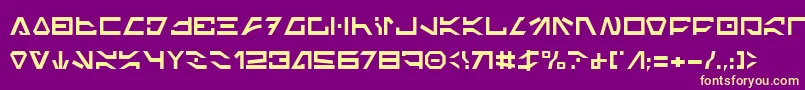 ImperialCode2 Font – Yellow Fonts on Purple Background