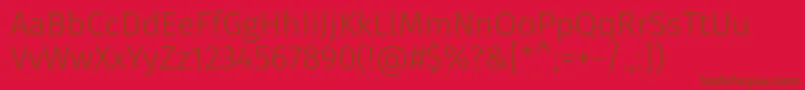 FirasansLight Font – Brown Fonts on Red Background