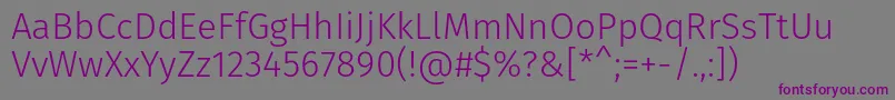 Шрифт FirasansLight – фиолетовые шрифты на сером фоне