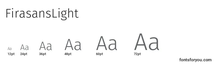 FirasansLight Font Sizes