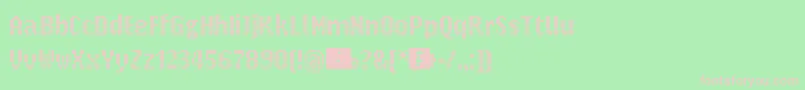 Fonte ParisienneSmallBold – fontes rosa em um fundo verde