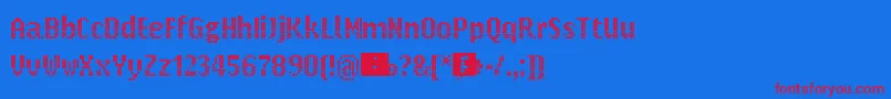 ParisienneSmallBold Font – Red Fonts on Blue Background