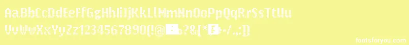 ParisienneSmallBold Font – White Fonts on Yellow Background