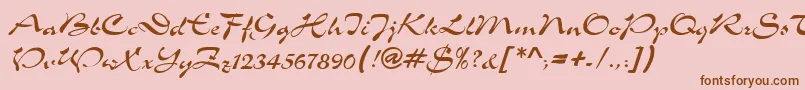 TolkenRegular Font – Brown Fonts on Pink Background