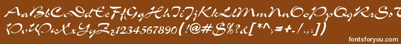 フォントTolkenRegular – 茶色の背景に白い文字