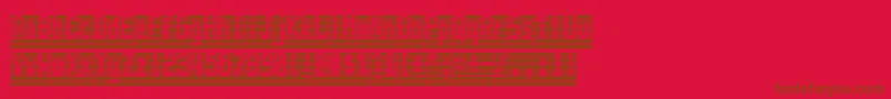 WartextInverse Font – Brown Fonts on Red Background