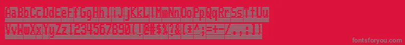 WartextInverse-Schriftart – Graue Schriften auf rotem Hintergrund