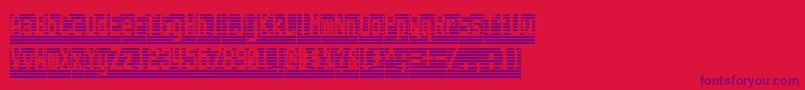 WartextInverse Font – Purple Fonts on Red Background