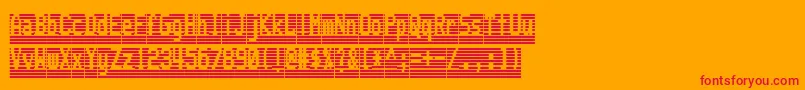 WartextInverse Font – Red Fonts on Orange Background