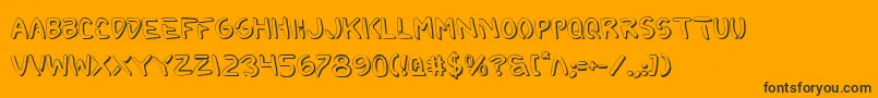 2toonShadow Font – Black Fonts on Orange Background