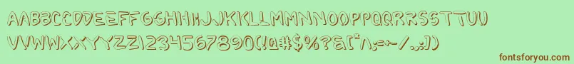 2toonShadow Font – Brown Fonts on Green Background