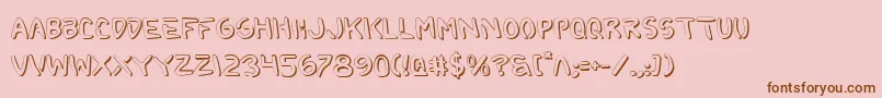 2toonShadow Font – Brown Fonts on Pink Background