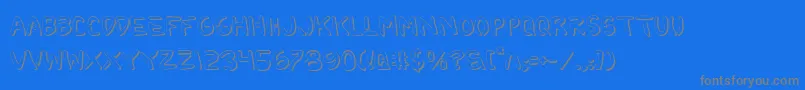 2toonShadow Font – Gray Fonts on Blue Background