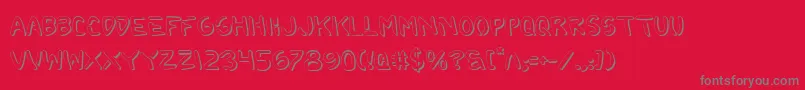 2toonShadow Font – Gray Fonts on Red Background